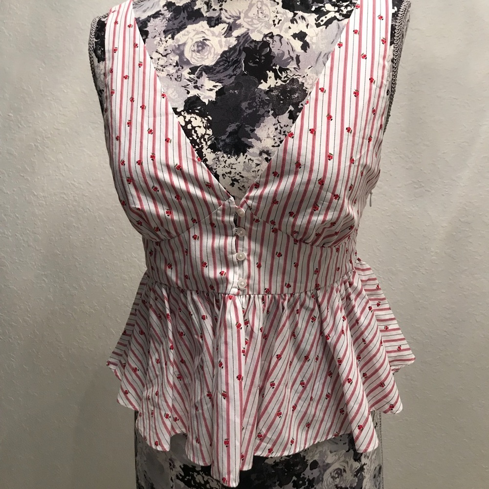 ZARA TRF Cute Peplum Shirt